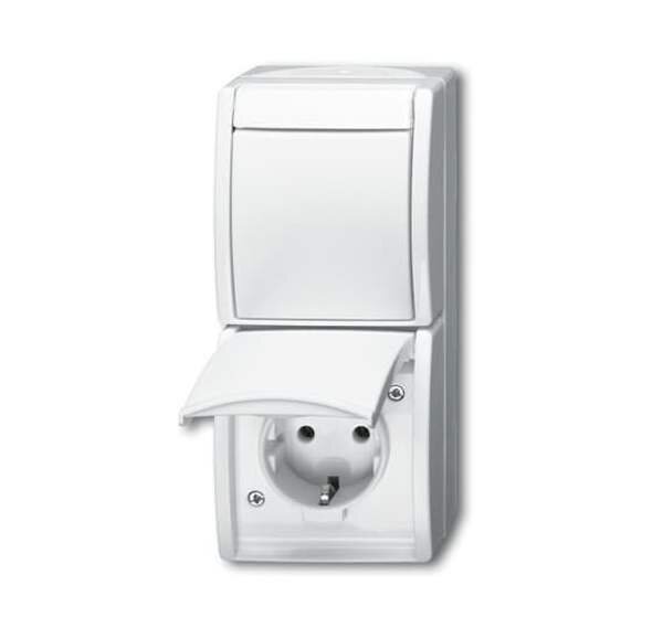 BUSCH-JAEGER Kombination 2601/6/20 EW-54 Wechsel/Steckdose ws