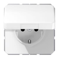 JUNG Steckdose SCHUKO CD1520BFKLWW mit Klappdeckel Serie...