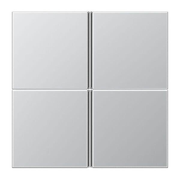 JUNG Tastensatz AL2404TSA 4fach komplett Serie LS Aluminium