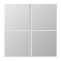 JUNG Tastensatz AL2404TSA 4fach komplett Serie LS Aluminium