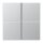 JUNG Tastensatz AL2404TSA 4fach komplett Serie LS Aluminium