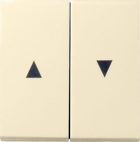 GIRA Serienwippe 029401 Pfeilsymbol System 55 Cremewei&szlig; gl&auml;nzend
