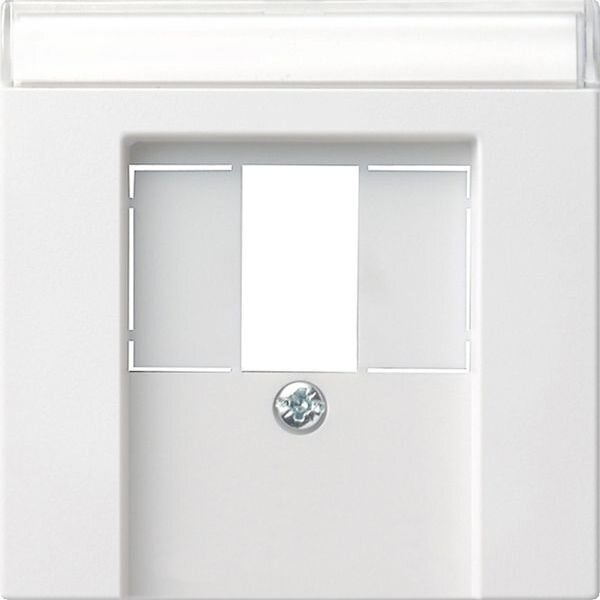 GIRA Abdeckung 087603 Beschriftungsfeld TAE Stereo USB System 55 Reinwei&szlig; gl&auml;nzend