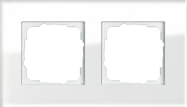 GIRA Rahmen 021212 2fach Esprit Glas weiss