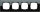 GIRA Rahmen 021405 4fach Esprit Glas schwarz