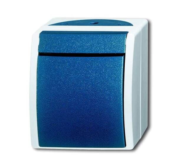 BUSCH-JAEGER Ausschalter 2601/2 W-53 10A 2polig grau/blaugr&uuml;n