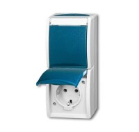 BUSCH-JAEGER Steckdose 20-02 EWN-53 ocean senkrecht gr/blgr