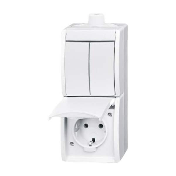 BUSCH-JAEGER Kombination 2601/5/20EW-54-503 ocean Serie/Steckd.ws
