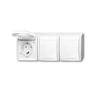 BUSCH-JAEGER Steckdose 2300/3 EBW-54 3-f.waagerecht...
