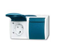 BUSCH-JAEGER Steckdose 20/2 EBW-53 mit erh....