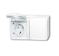 BUSCH-JAEGER Steckdose 20/2 EBW-54 mit erh....