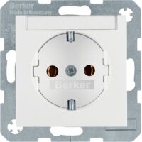 BERKER Steckdose SCHUKO 47508989 mit Beschriftungsfeld...