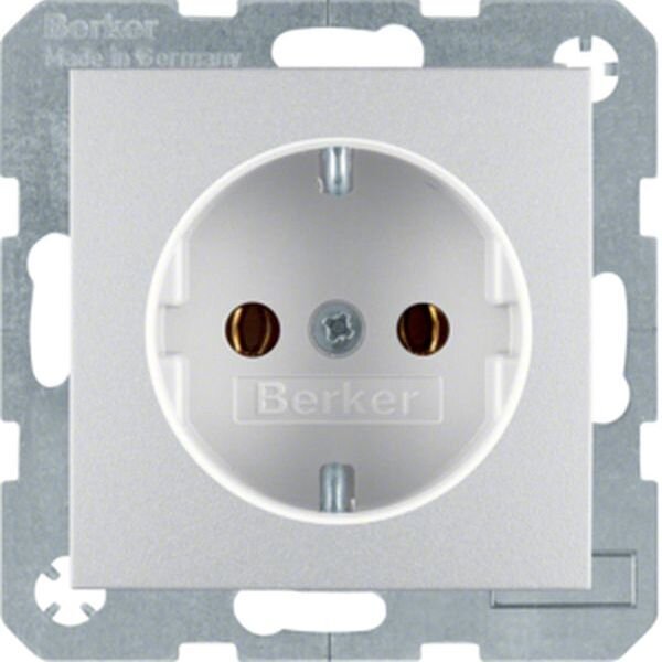 BERKER Steckdose SCHUKO 47431404 alu matt