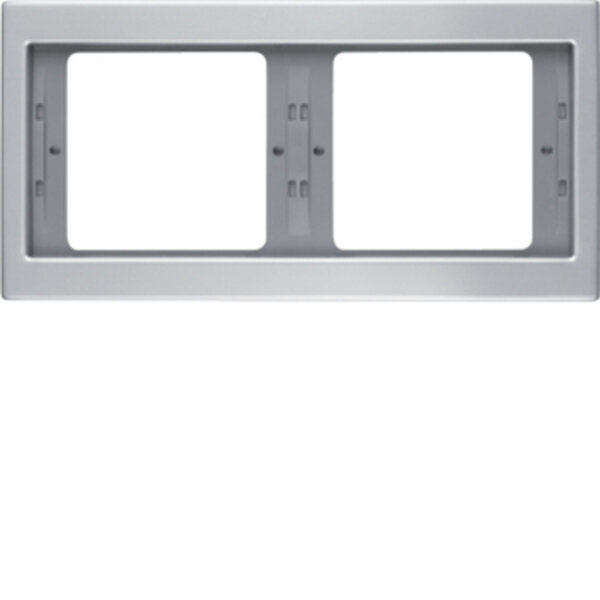 BERKER Rahmen 13637003 2-f. W K.5 Alu Aluminium elox