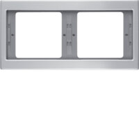 BERKER Rahmen 13637003 2-f. W K.5 Alu Aluminium elox