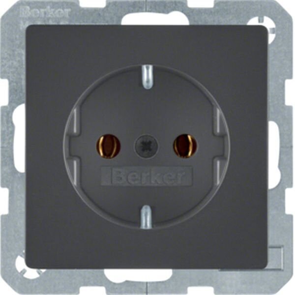 BERKER Steckdose SCHUKO 47436086 anthrazit samt