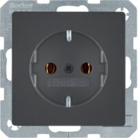 BERKER Steckdose SCHUKO 47436086 anthrazit samt