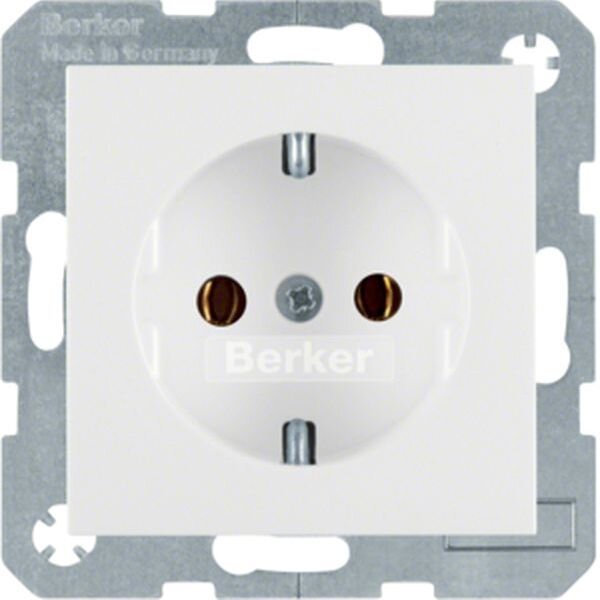 BERKER Steckdose SCHUKO 47438989 polarweiss gl&auml;nzend