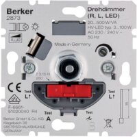 BERKER NV-Drehdimmer 2873 mit Softrastung Hauselektronik