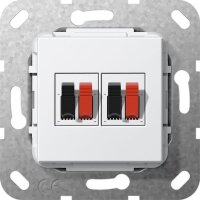 GIRA Lautsprecheranschluss 569303 Einsatz 2fach reinweiss