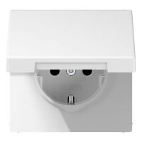 JUNG Steckdose SCHUKO LS1520KLWW mit Klappdeckel Serie LS...