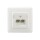 RUTENBECK Datenanschlussdose flex reinweiss UAE-Cat.6A iso-8/8 Up 2xRJ45s LSA