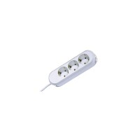 BACHMANN Tischsteckdose 387.271 3fach geclipst 45D: weiss