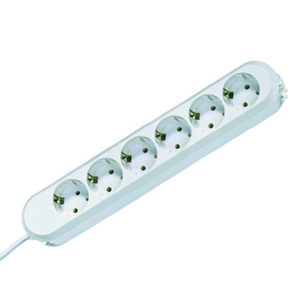 BACHMANN Tischsteckdose 381.248K 6fach weiss