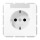 JUNG Steckdose SCHUKO CD1520NAWW alpinwei&szlig;