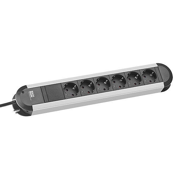 BACHMANN Tischsteckdose 331.010 CLASSIC LINE PRIMO 6fach alu
