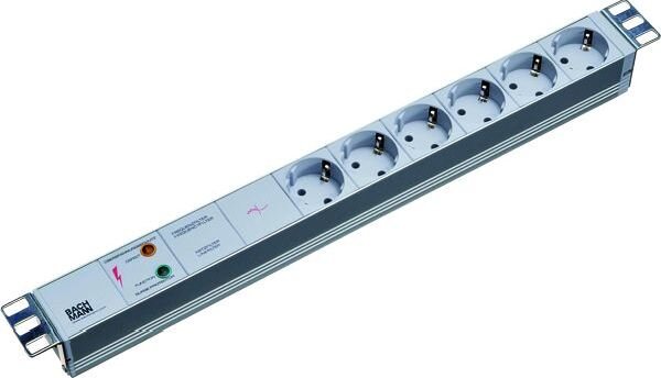 BACHMANN Steckdosenleiste 19 1HE 6xCEE7/3 1xGVS 2,0m CEE7/7