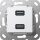 GIRA Einsatz USB 568403 USB 3.0A 2fach Kup reinweiss