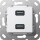 GIRA Einsatz USB 568403 USB 3.0A 2fach Kup reinweiss