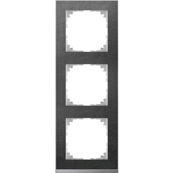 MERTEN Rahmen M-Pure MEG40303669 3fach Schiefer/aluminium Decor