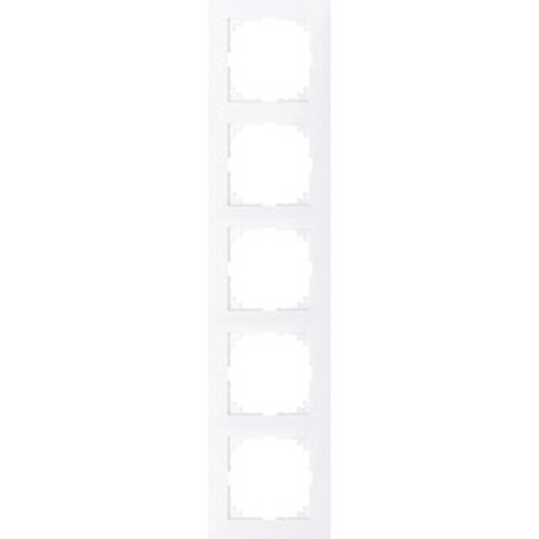 MERTEN M-Pure-Rahmen MEG40503625 M-Pure 5fach aktivwei&szlig; M-Pure