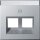 GIRA Abdeckung 264026 Beschriftungsfeld Mod Jack 30&deg; 2f System 55 Alu