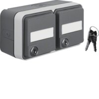 BERKER AP-Doppelsteckdose SCHUKO 47893525 lichtgrau