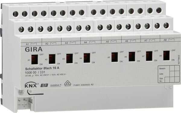 GIRA Aktor 100600 KNX/EIB Schalten 8fach 16A REG