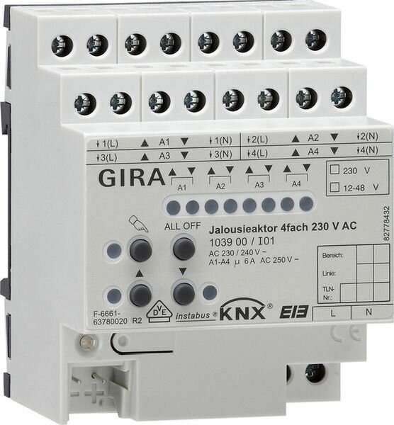 GIRA Aktor 103900 KNX/EIB Jalousie 4ach 230VAC REG