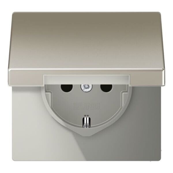 JUNG Steckdose SCHUKO ES1520KL 16A 250V Klappdeckel Serie LS Edelstahl