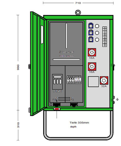 ELEKTRA Anschlussverteilerschrank AV 32N/A/321-1