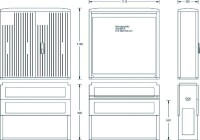 UESA Normschrank A120-M-1100 H1100xB1115xT320 Sockel H900