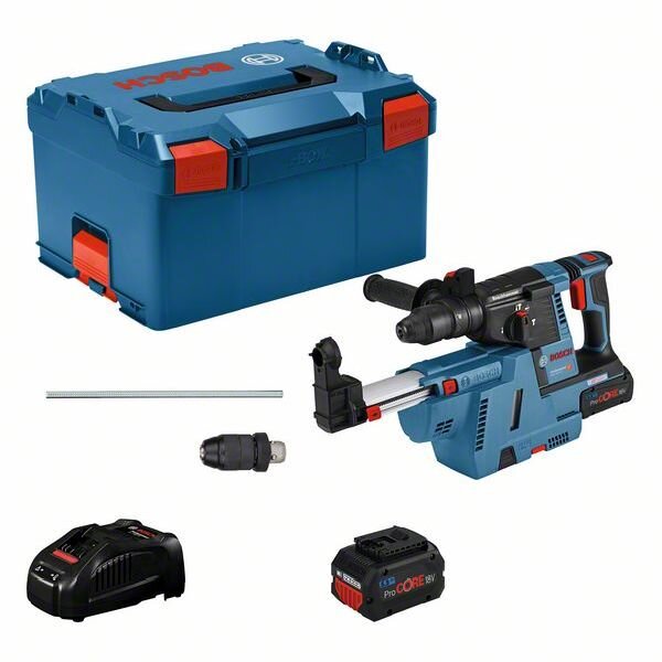 BOSCH Akku-Bohrhammer GBH 18V-26 F 2x GBA 5.5Ah ProCore Staubs