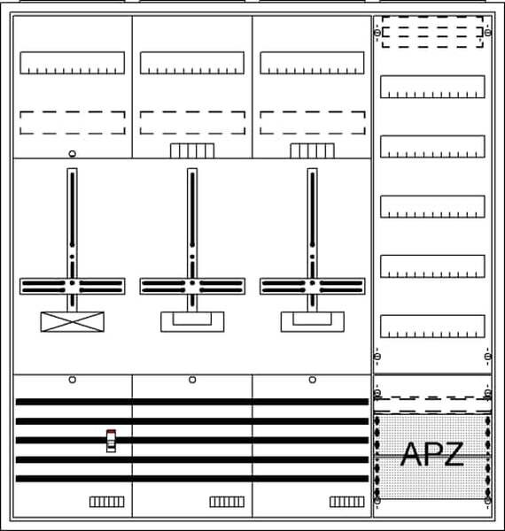 Striebel &amp; John Komplettschrank DA47GH AP 3Pkt.A47 2Z1S1V5A2