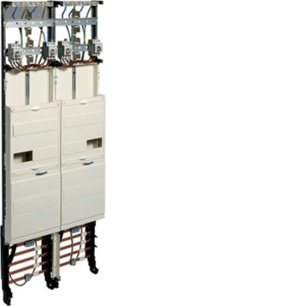 HAGER Komplettfeld Mainova ZK54C7N 4Z 2feldrig 3Pu. 5polig