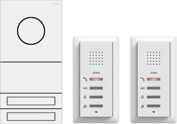 GIRA Audio-Sprechanlagen-Set 2407902 2-Fam.-Paket 106 verkehrsw.