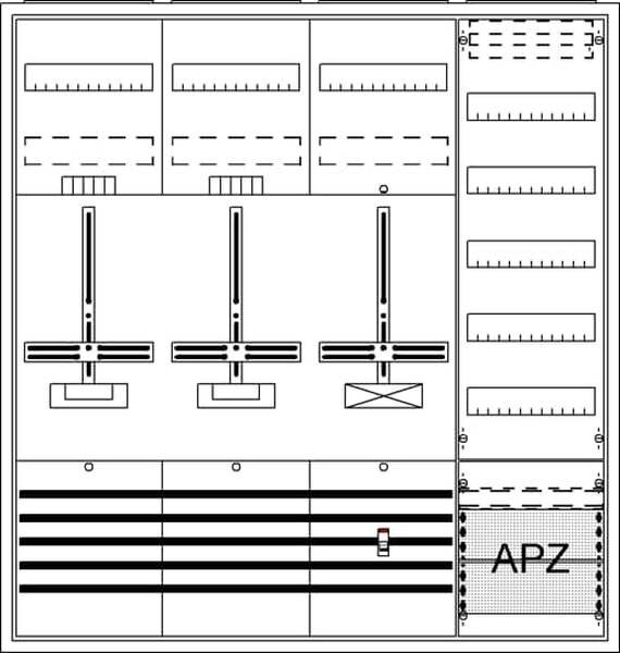 Striebel &amp; John Komplettschrank DA47BH AP 3Pkt.A47 2Z1S1V5A2