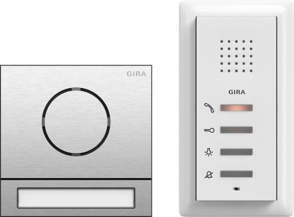 GIRA Audio-Sprechanlagen-Set 2406000 1-Fam.-Paket 106 Edelstahl