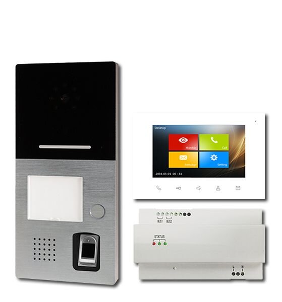 HHG Video-Sprechanlagen-Set Villa AP Set 1 FP integr. Fingerprint