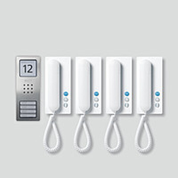 SIEDLE Audio-Sprechanlagen-Set SET CA 812-4 E/W Comp. Edelst./ws 4WE